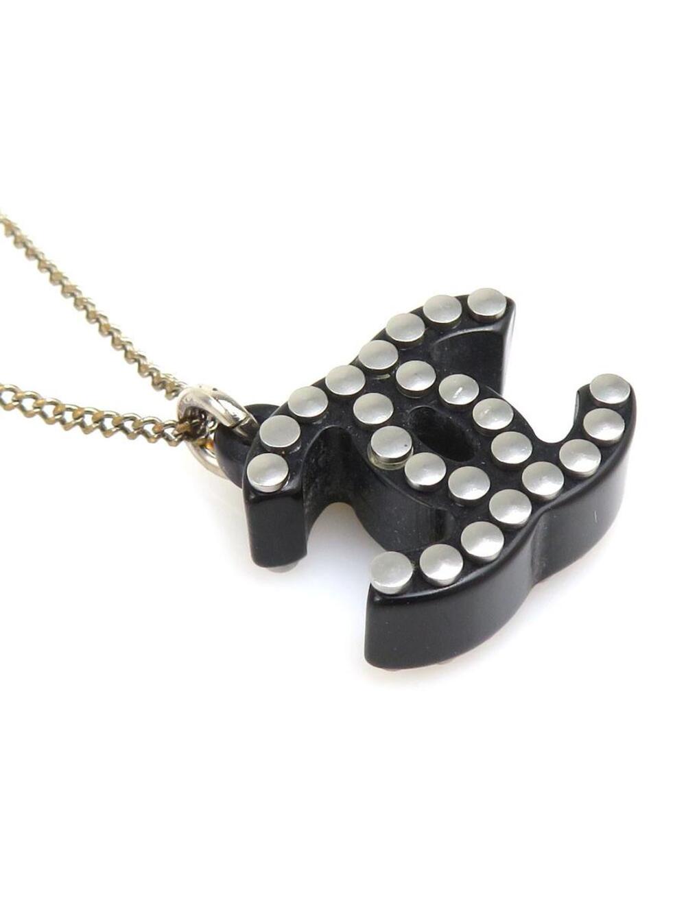 Auth Chanel Cc Logo Necklace #302987C37B